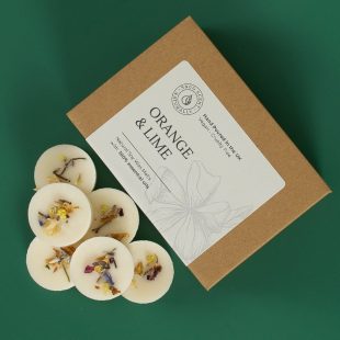 Sweet Orange & Lime Natural Wax Melts - Refreshing