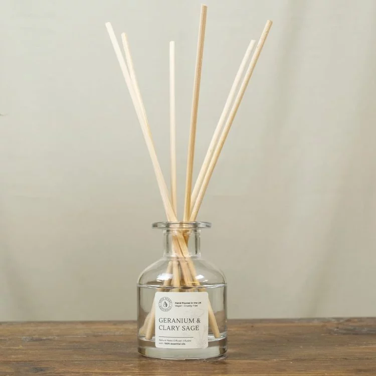 Geranium & Clary Sage Natural Reed Diffuser - Harmonising - Image 2