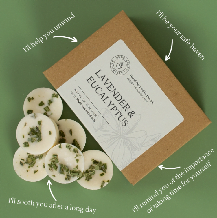 Snug Scent Natural Soy Wax Melts - Relaxing (Lavender & Eucalyptus)