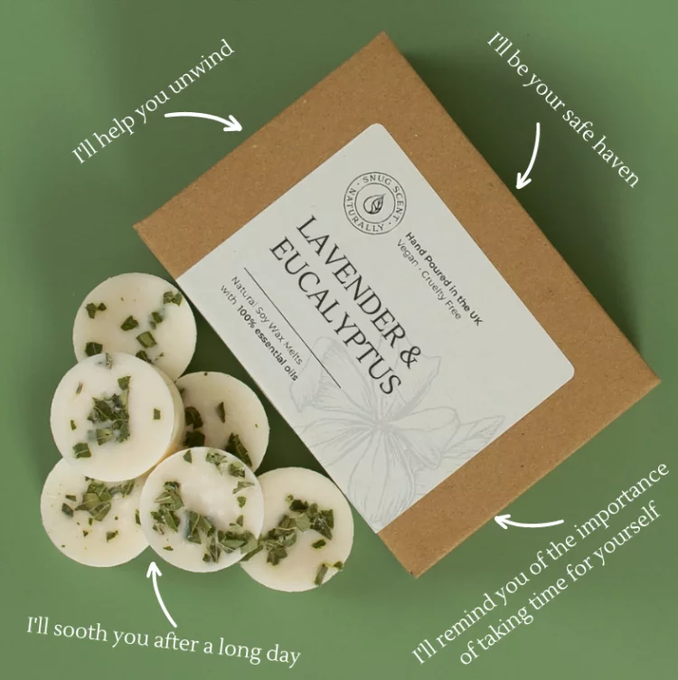 Snug Scent Natural Soy Wax Melts - Relaxing (Lavender & Eucalyptus)