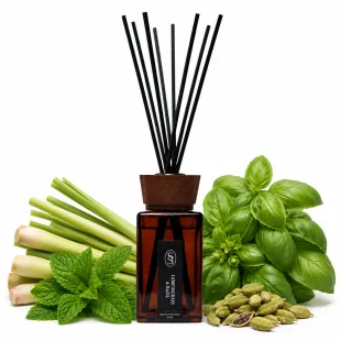 Alternative view of Lemongrass & Basil Natural Reed Diffuser - Calming