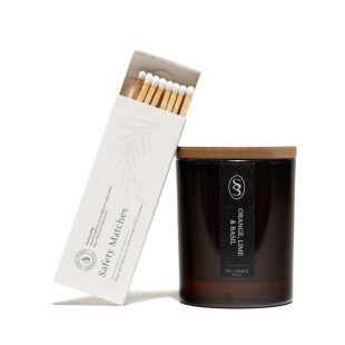 Soothing Light Natural Candle and Box of Matches Gift Set