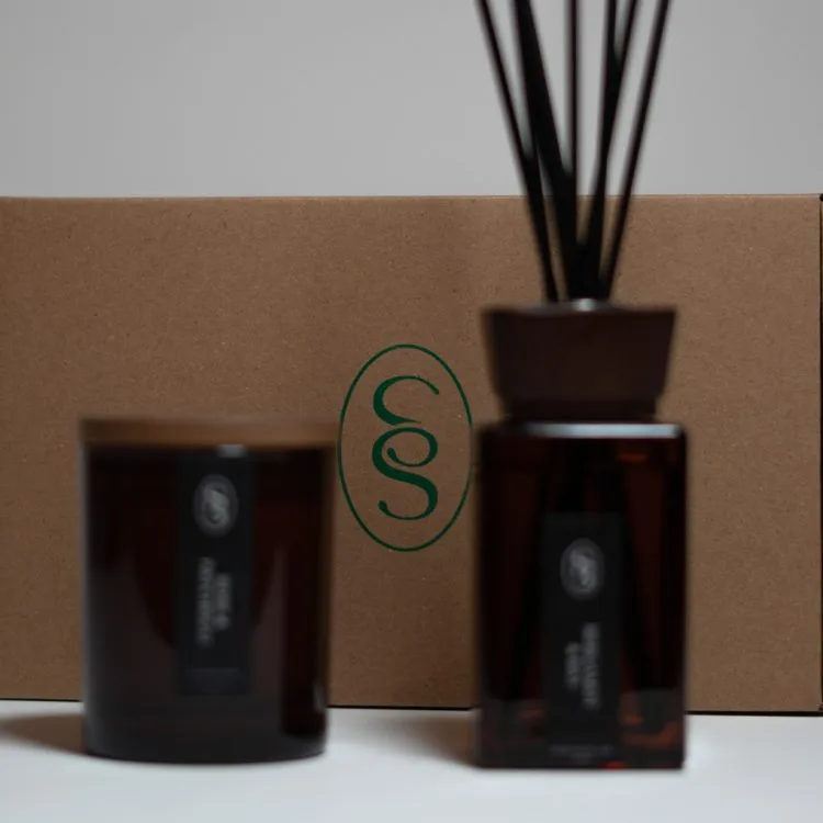 Natural Reed Diffuser & Candle Gift Set - Image 6