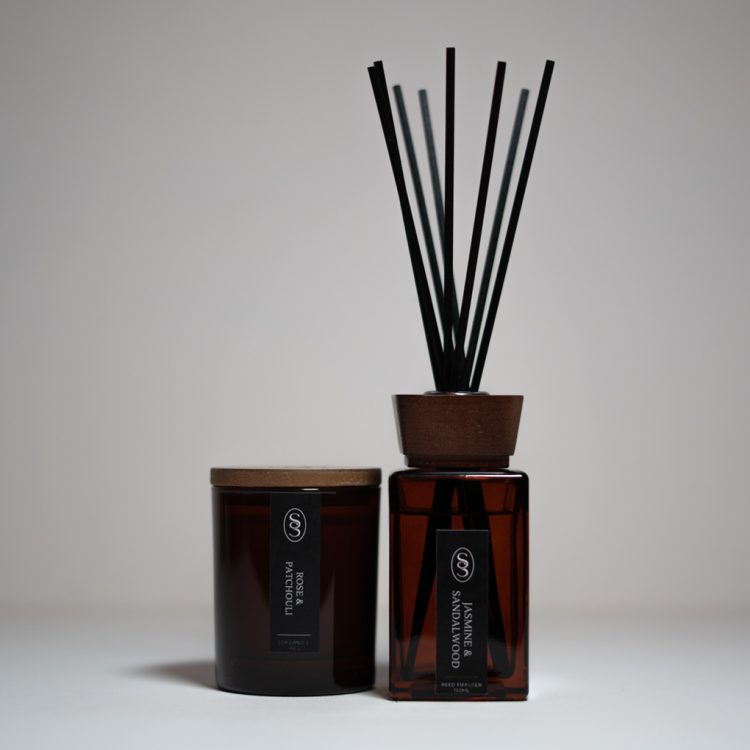 Natural Reed Diffuser & Candle Gift Set