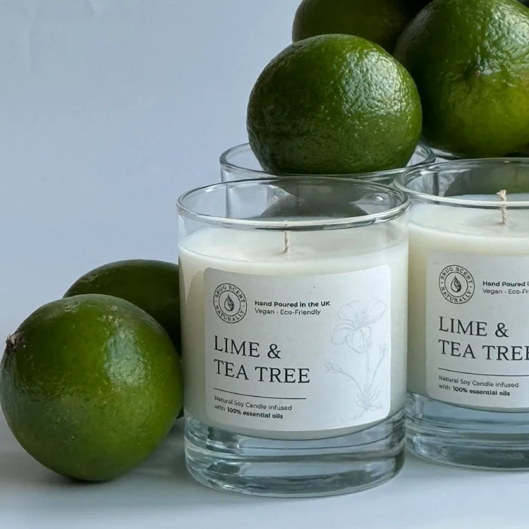 Lime & Tea Tree Natural Candle - Elevating - Image 2