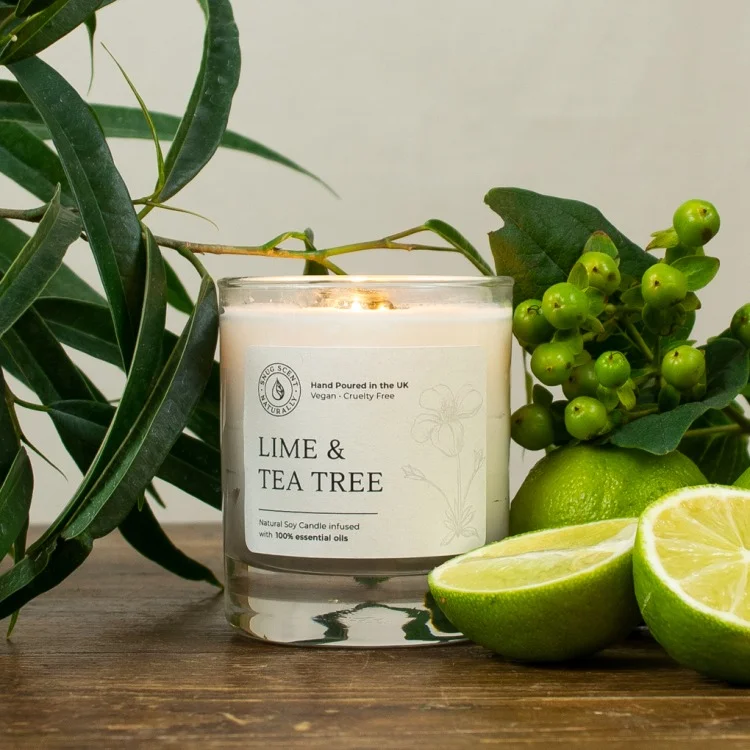 Lime & Tea Tree Natural Candle - Elevating - Image 6