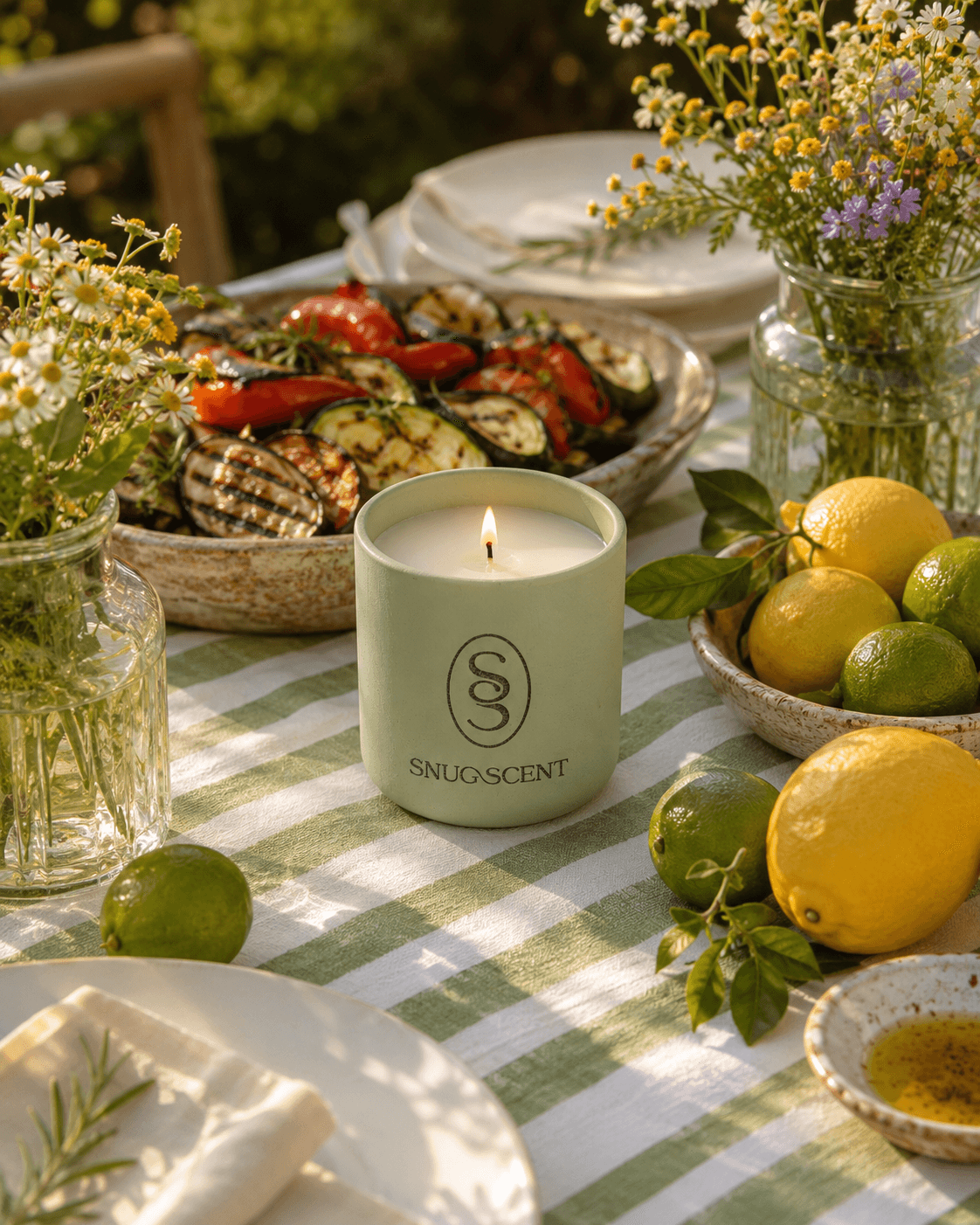 Natural Citronella Candle - Grey - Image 2