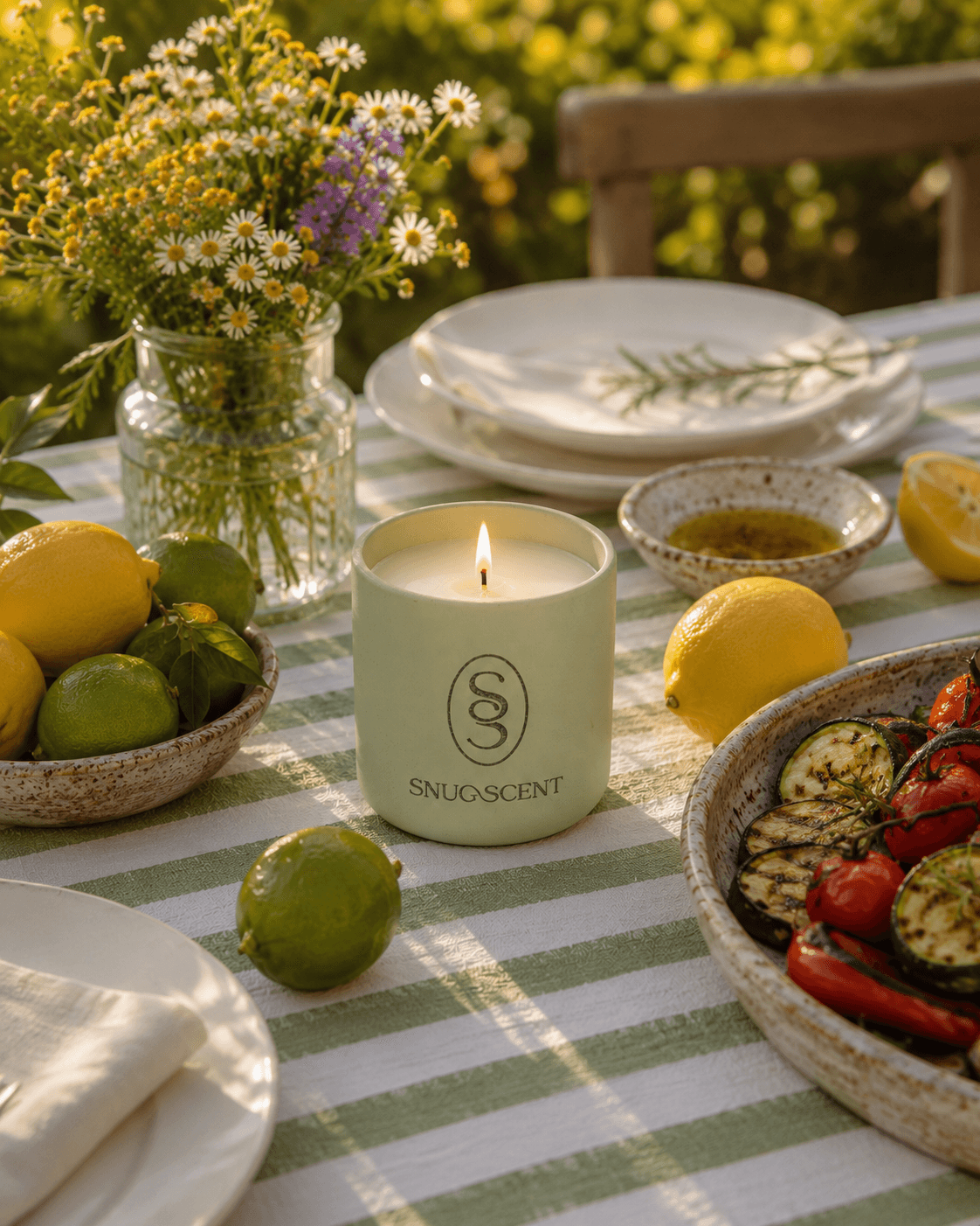 Natural Citronella Candle - Grey - Image 5