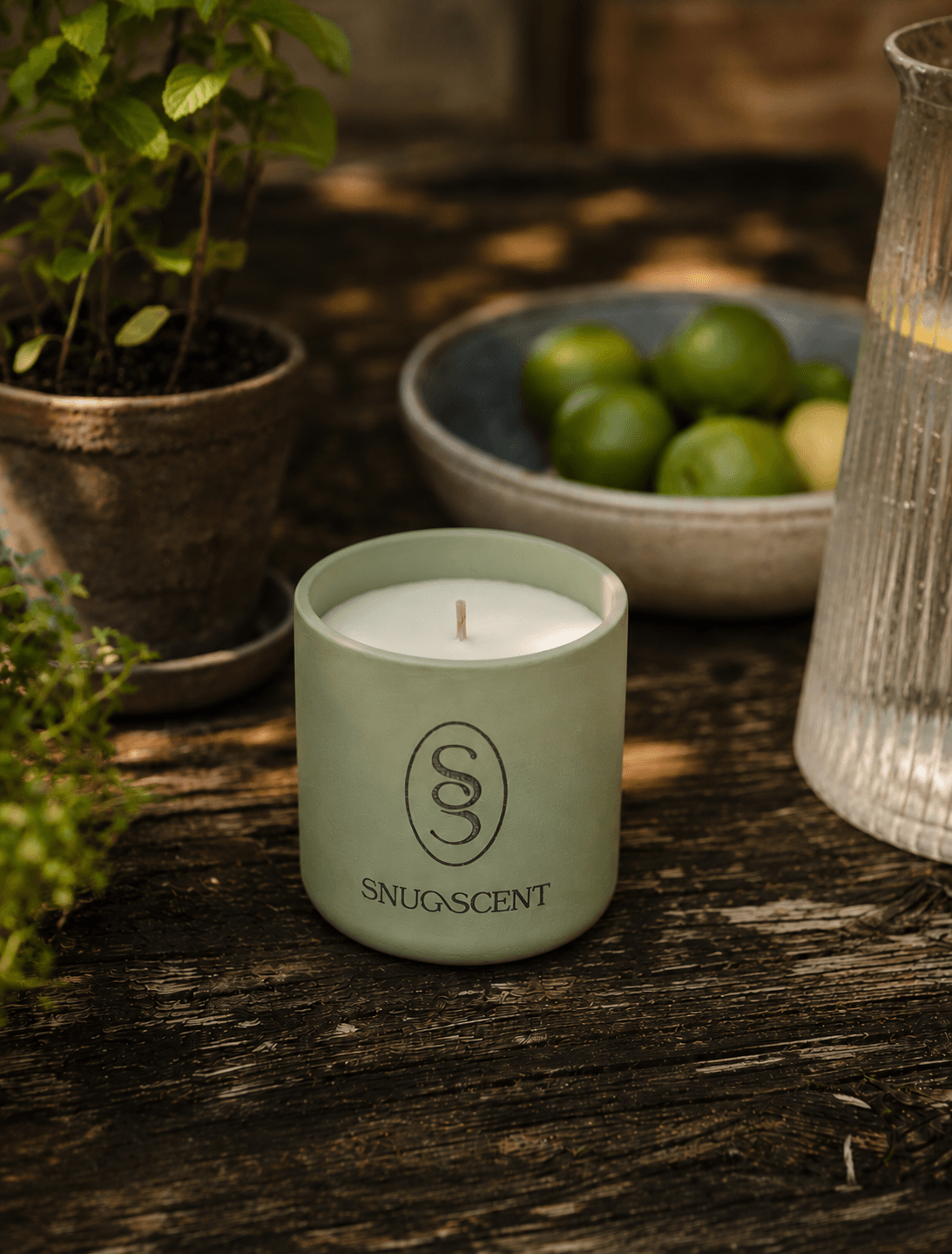 Natural Citronella Candle - Grey - Image 4