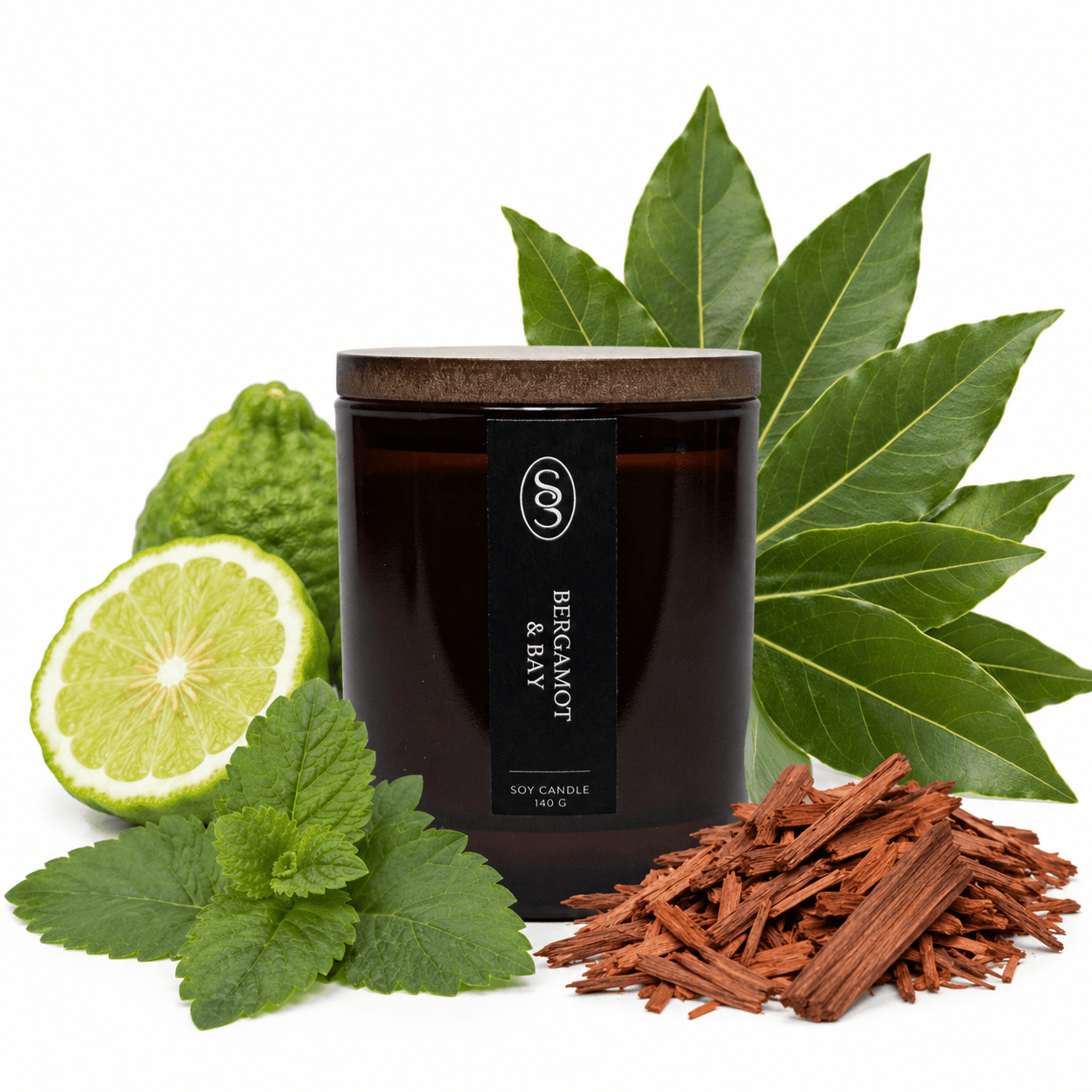 Bergamot & Bay Natural Candle - Grounding - Image 2