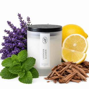 Alternative view of Lavender & Lemon Natural Candle - Soothing