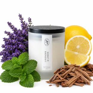 Alternative view of Lavender & Lemon Natural Candle - Soothing