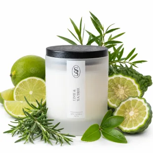 Alternative view of Lime & Tea Tree Natural Candle - Elevating