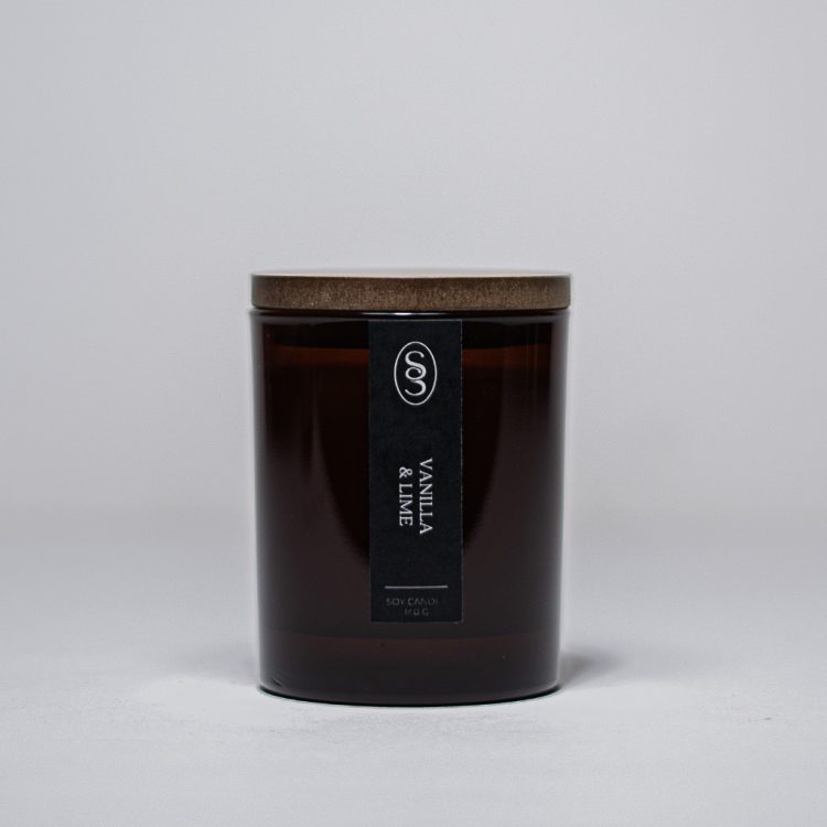 Lime & Vanilla Natural Candle - Enhancing