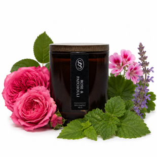 Alternative view of Rose & Patchouli Natural Candle - Balancing