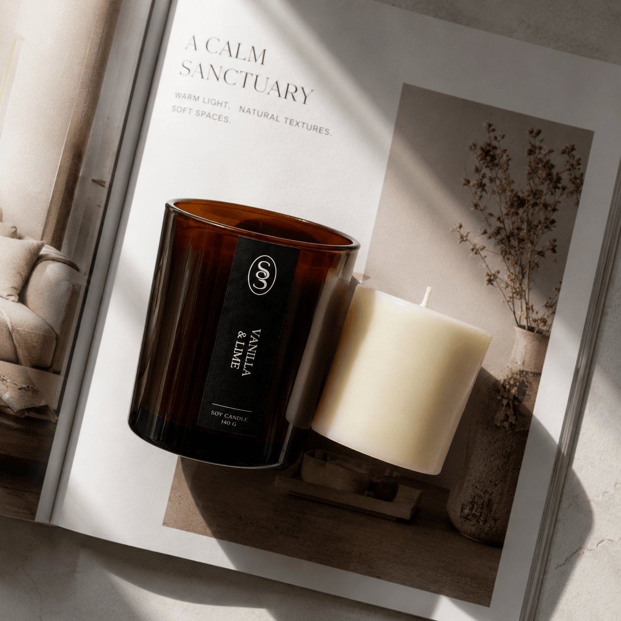 Natural Candle Refill - Image 2