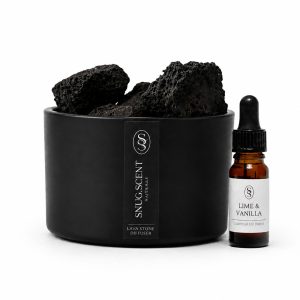 Snug Scent natural lava stone diffuser with enhancing Lime & Vanilla essential oil blend
