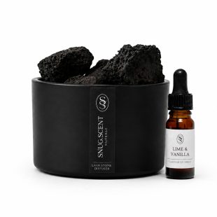 Snug Scent natural lava stone diffuser with enhancing Lime & Vanilla essential oil blend