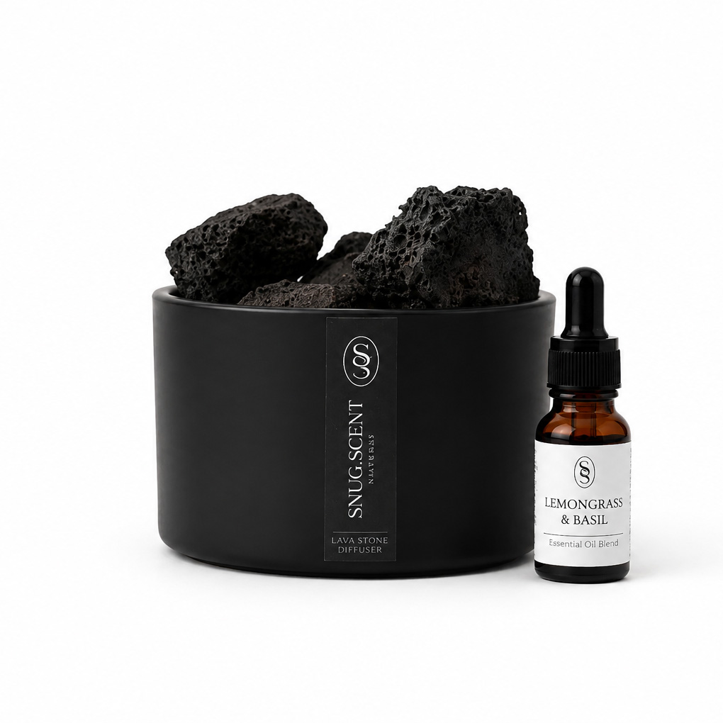 Snug Scent natural lava stone diffuser with pure essential oil blend